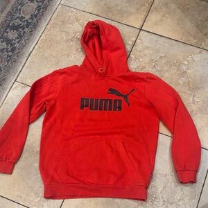 Puma Red Crewneck Hoodie with Black Logo
